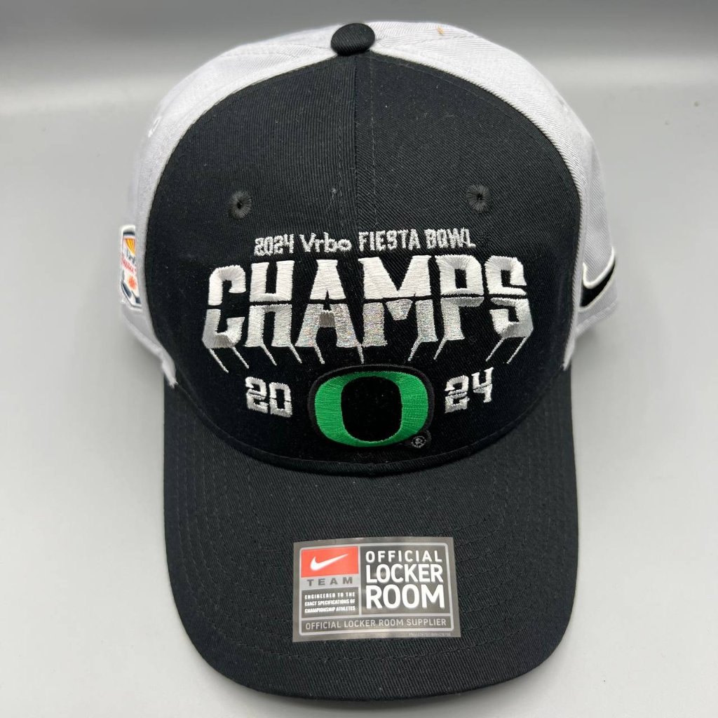 Oregon Ducks Hat Men Black 2024 Champs Vrbo Fiesta Bowl Nike Ncaa Snap Back Cap
